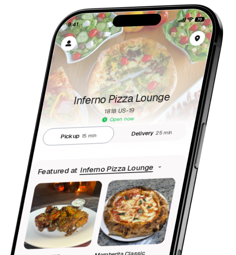 Inferno Pizza Lounge app preview